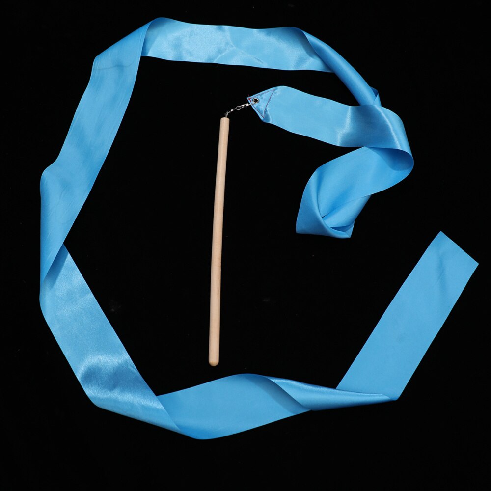 2Pcs 2m Colorful Rhythmic Gymnastics Ribbon Dancing Gymnastics Ribbon Dancing Streamers for Kids Children (Red)