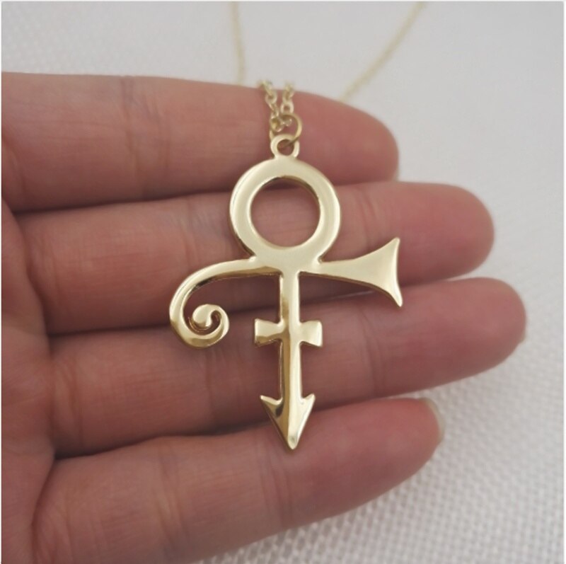 2pcs Women Prince Memorial Symbol Love Logo Necklace The Minimalism Singer Necklace Price Necklace With