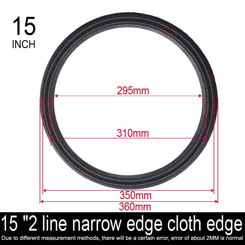 DIYLIVE-anillo plegable de borde de espuma, Subwoofer de 12-15 pulgadas, paño Borde de espuma, ajuste de mantenimiento (295 ~ 375mm) 12 15 18: 1 pieces / 360mm