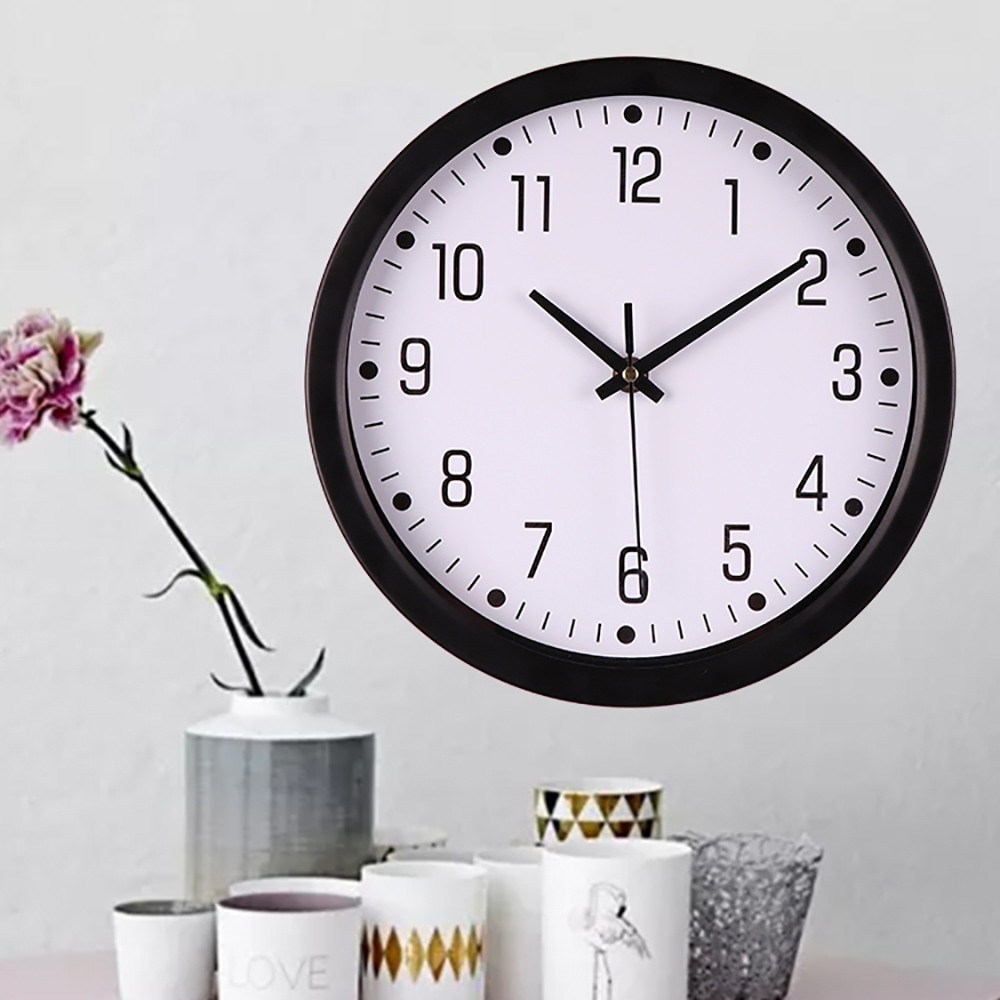 Wandklok Stille Sweep Moderne Horloge Horloges Graceful Bureau Creatieve Moderne Eenvoudige Digitale Quartz Tijd Wandklok