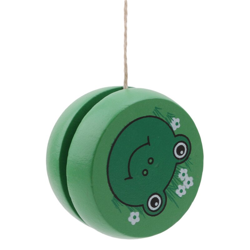 Træ yo-yo personlighed bygning personlighed sport hobby klassisk yoyo legetøj til børn jul: Grøn