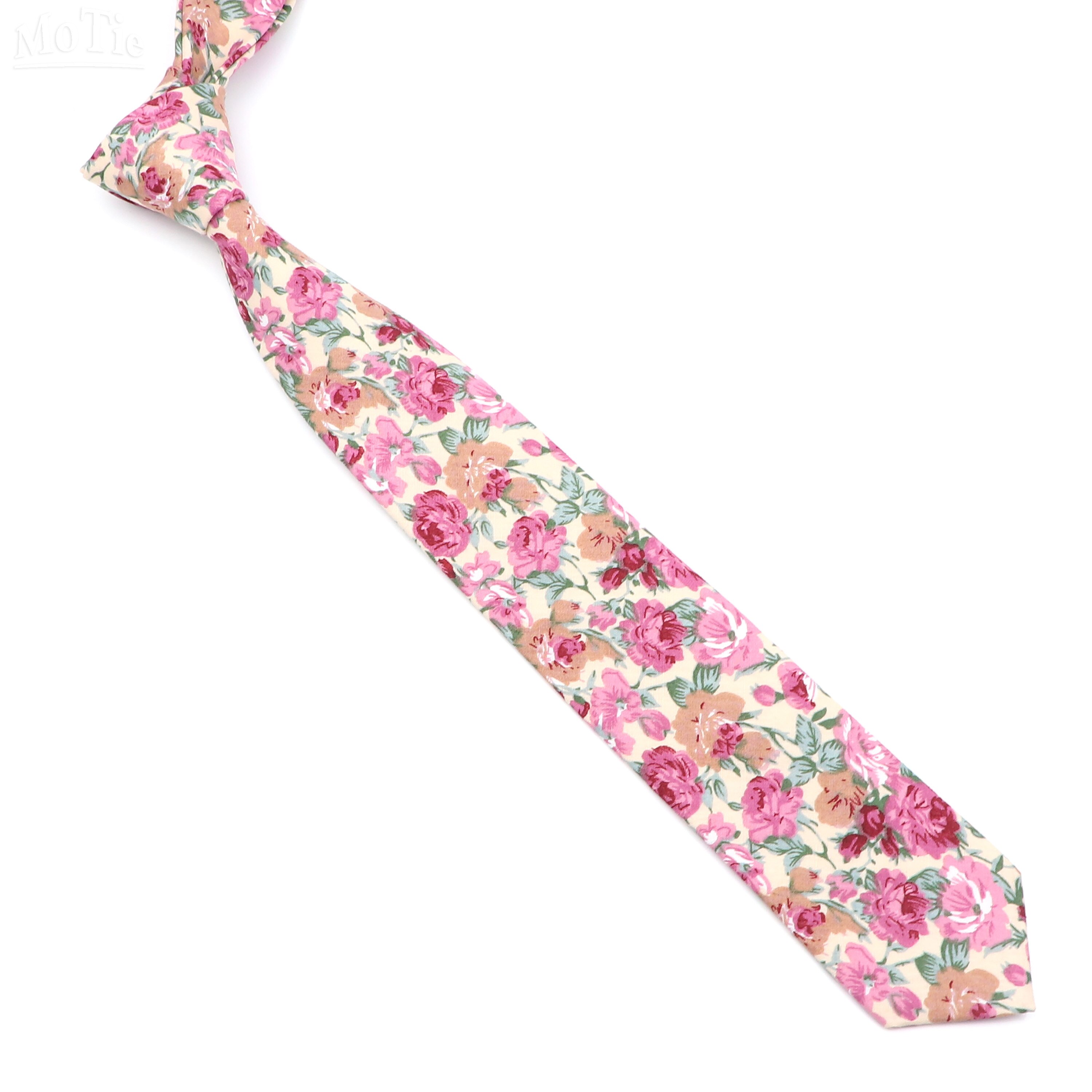 Neue Blumenkrawatte für Männer, dünne, lässige Baumwollkrawatte für Hochzeit, lässige Herrenkrawatten, klassische Anzüge, Blumendruck-Krawatten, Krawatte
