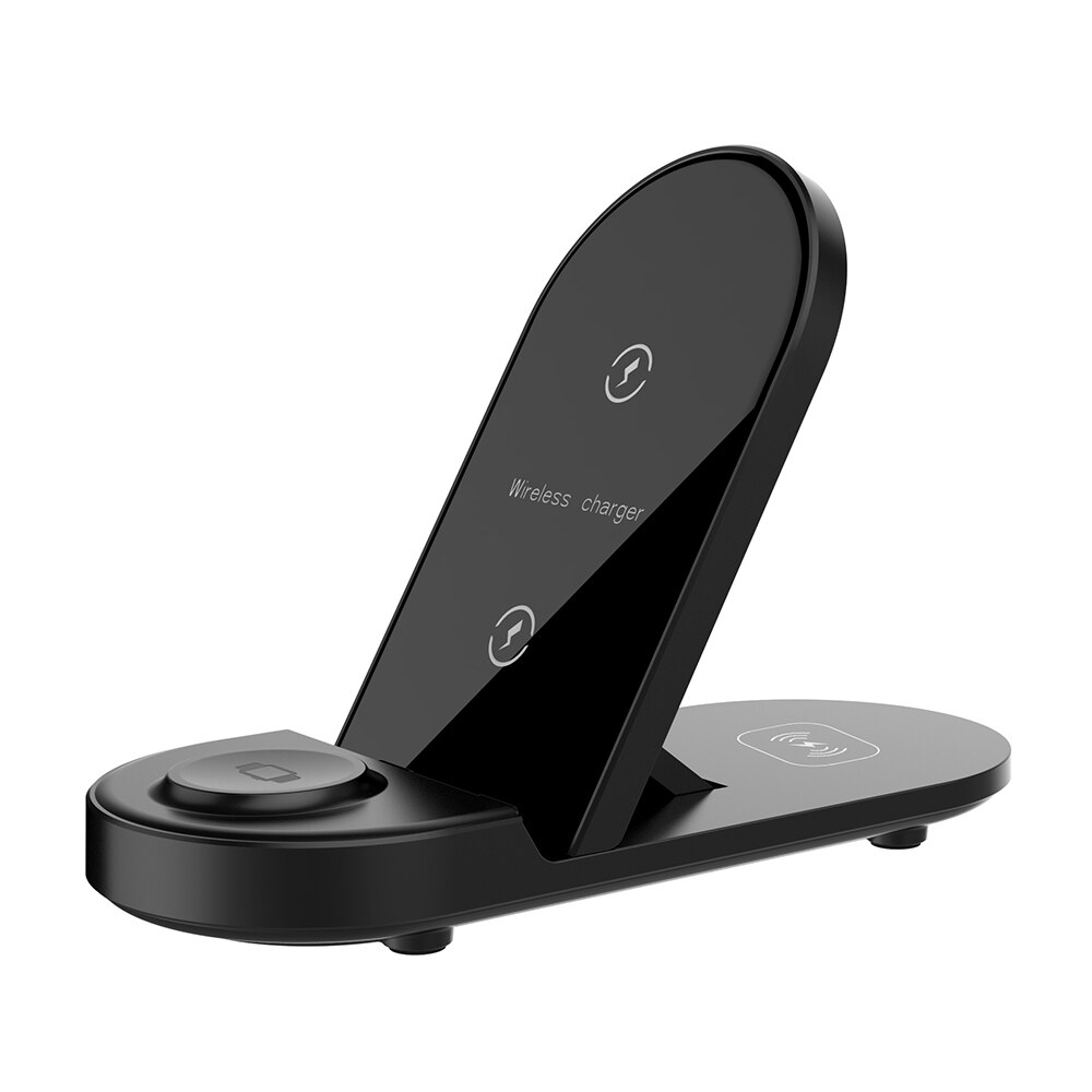 Fdgao 15W Qi Draadloze Oplader Stand 3 In 1 Snelle Laadstation Voor Iphone 11 Xs Xr X 8 apple Iwatch Se 6 5 4 3 2 Airpods 2/Pro: Default Title