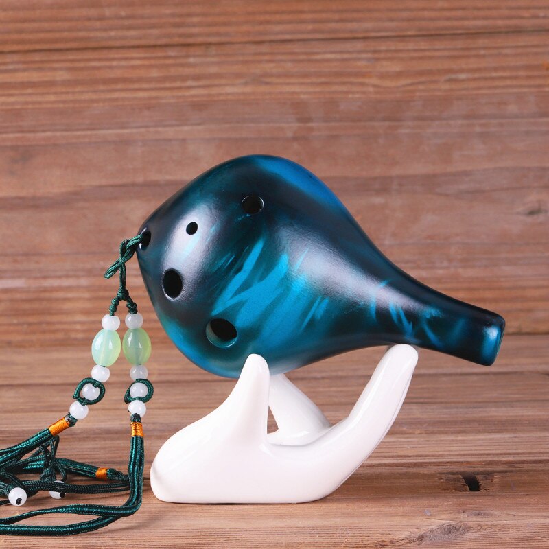 Ocarina Alto C en céramique à 6 trous, instrument classique de flûte de gourde avec sac de Protection, d'anniversaire pour enfants, directe