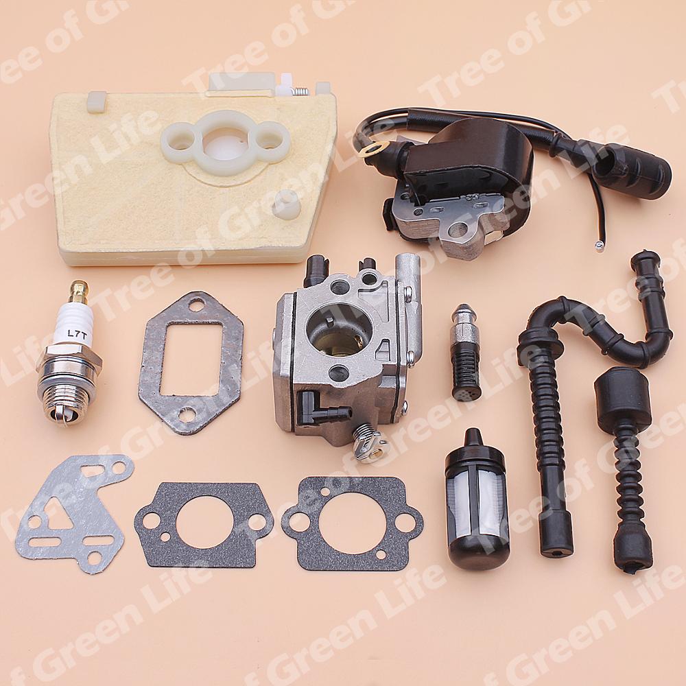 Kit Carburateur Pour STIHL 038 MS380 MS381 - Avec Bobine Allumage, Bougie Et Filtres