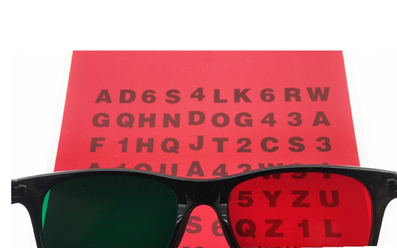 5Pcs Red/Green Hart Chart Accommodative Rock Chart Set Vision Myopia Strabismus Amblyopia Training Reading Aids Disinhibit