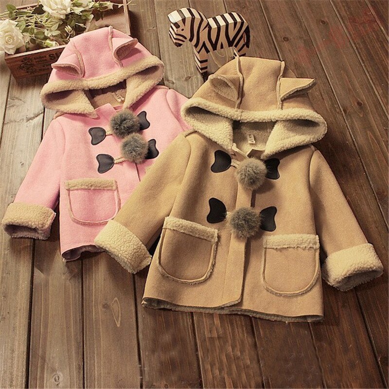 BibiCola Baby Meisjes Jas Herfst Winter peuter Kunstleer Hoodies Voor Meisjes Baby Casual Coat Warm Bovenkleding Newnorn Baby