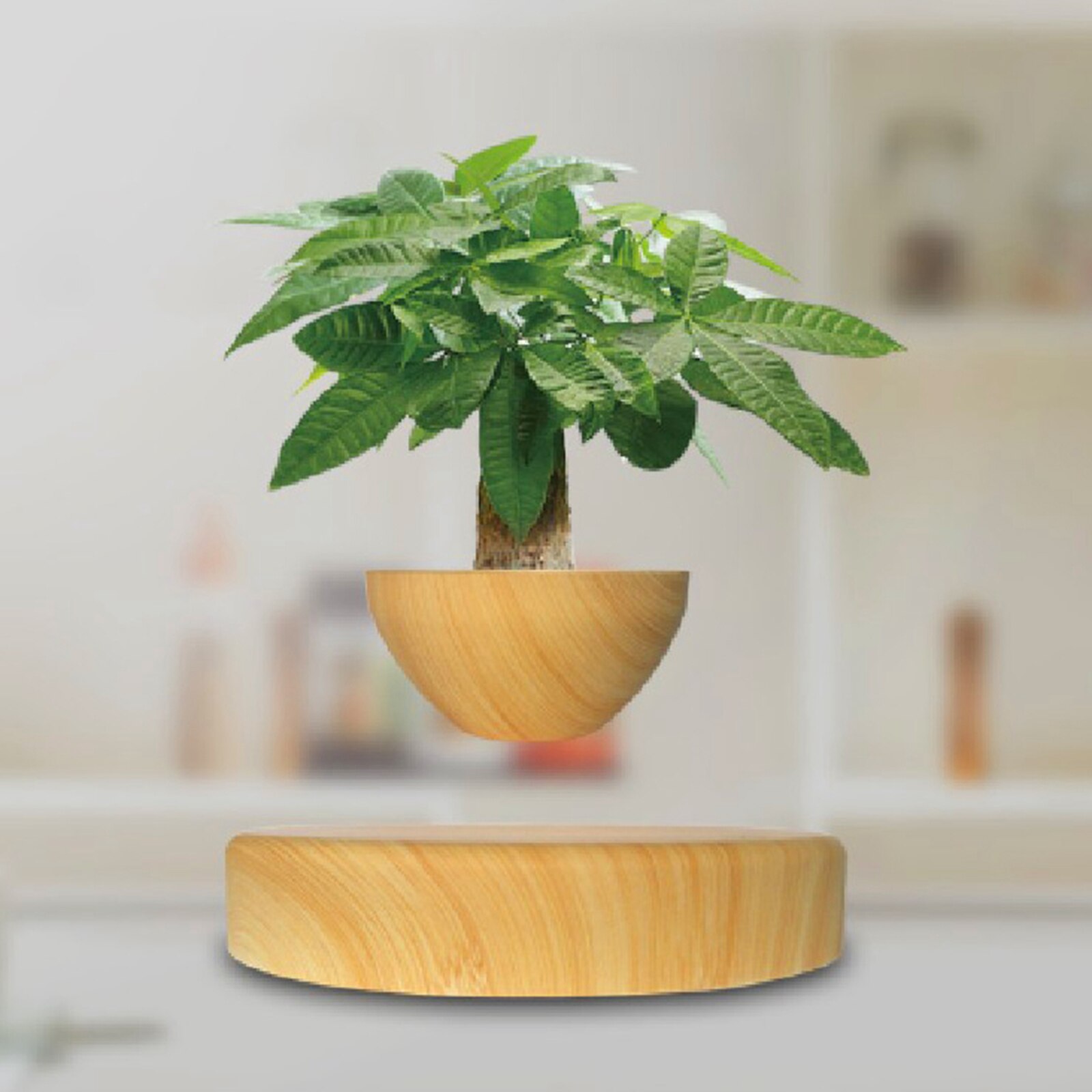 Pot de fleurs magnétique en lévitation, bonsaï à Air, jardinière pour maison, bureau, décoration, plante verte