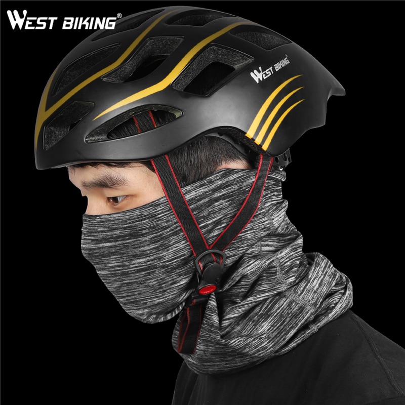 WEST BIKING maska kolarska na twarz z pałąkiem na głowę mężczyźni sport opaska przeciw poceniu się wiatroszczelna szyja cieplej chustka polarowa zimowe maski rowerowe