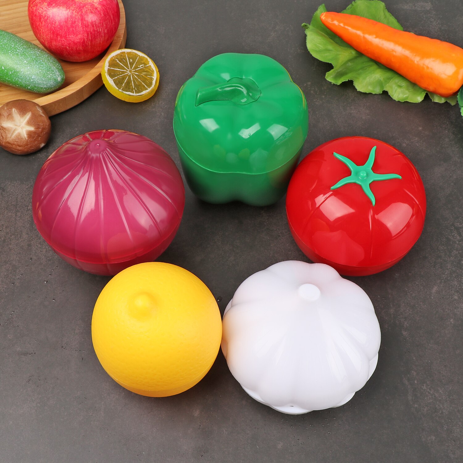 Boîte de rangement en PP pour oignon, tomate, ail, citron, poivre, étui de conservation, réfrigérateur de cuisine, organisateur de légumes