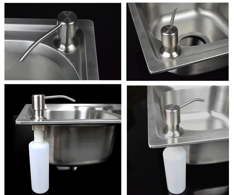 Vloeibare Zeep Dispensers Voor Keuken Badkamer Plastic Fles Sink Vervanging Rvs Hand Vloeibare Zeep Dispensers Spray