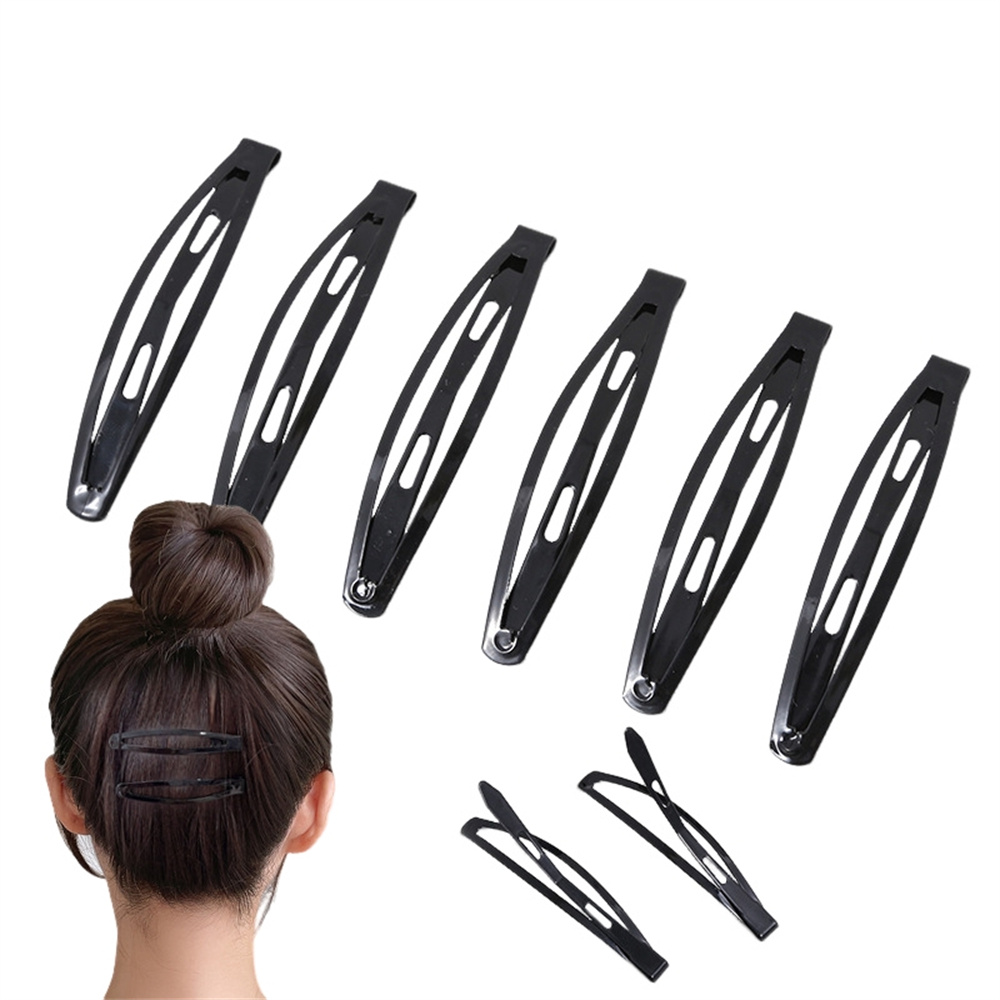 6 stk/sæt sorte hårklemmer bølgede hårnåle metal hårspænder usynlig bb klips bølget hårspænde hårklemme hårklemmer tilbehør