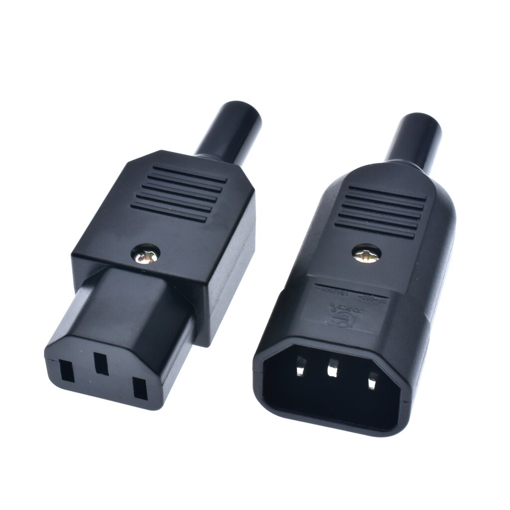 Iec 320 c14 hannplugg til  c13 hunnkontakt strømkontakt  ac 250v 16a: 1 par