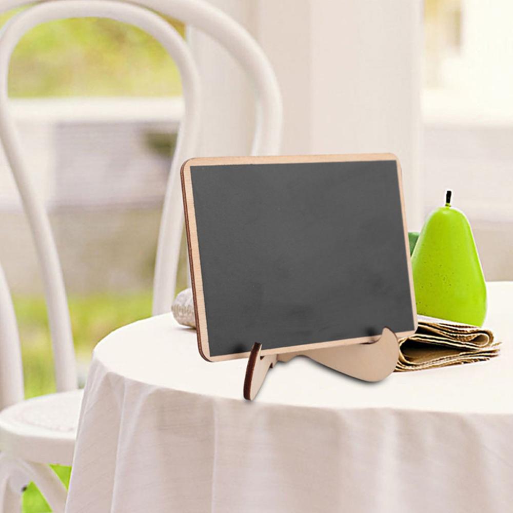 20 Pack Wooden White Framed Chalkboard Labels with Easel Stand Mini Chalkboard Blackboard for Food Cards for Wedding Office