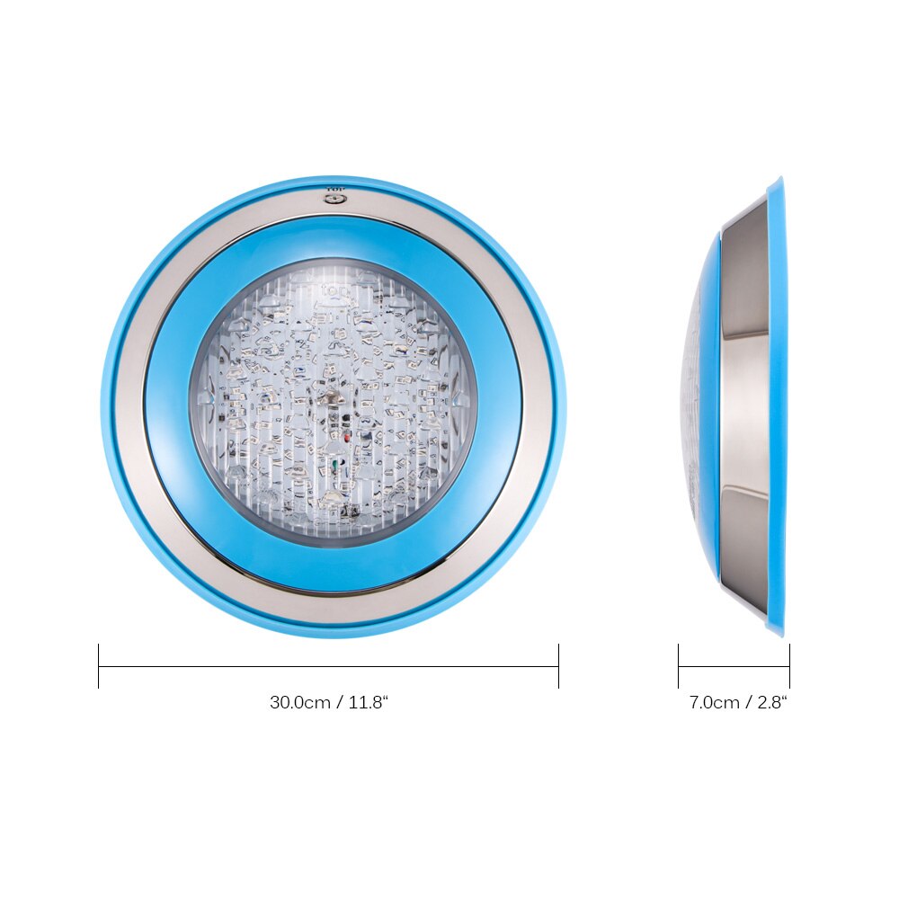 24 LED Underwater Swimming Pool Light Multi-Color 12V 24W with RGB Remote Controller Outdoor Lighting Waterproof Underwater Lamp