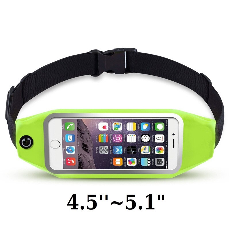 Waterproof Gym Sports Running Case Bag For iphone 11 Xs Max XR X 8 4 4s 5 5s 6 6s 7 7s plus Pro Arm Band Phone Bag Case: Green M Size