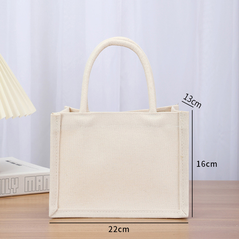 Bolsa de compras de lona, bolsos portátiles ecológicos de hombro, bolsa de almacenamiento de algodón, bolsa de comestibles de arpillera, rápido, bolso de arpillera: Rosa