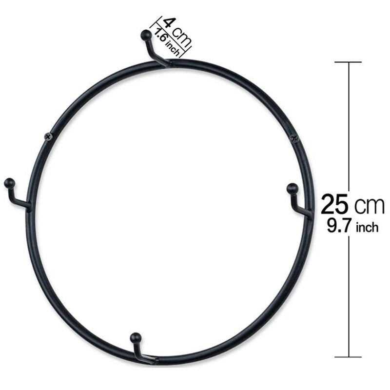 Mural Porte-Gobelet À Café (9.8 pouces/3 pièces) Rond Porte-gobelet Avec tasse à café Rack De Stockage Et Rack De Stockage