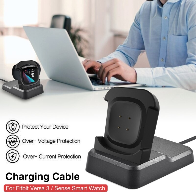 Charging Dock For -Fitbit Versa3/Sense Smart Watch Charger Base Station Portable T4MD