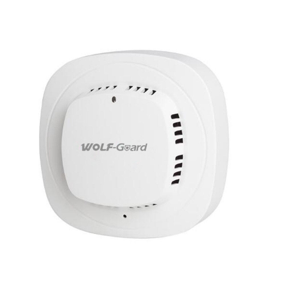 2 x Wolf-Guard Wireless Smoke Detector Photoelectric Sensor Fire Alarm for Home Fire Smoke Security System Alarm YG-07A