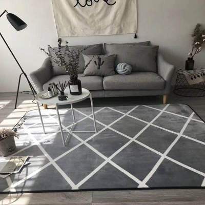 Harmaa valkoinen geometrinen alueen matot pohjoismaiset suuret matot olohuoneeseen makuuhuone lasten lattiamatto joogatyyny liukumaton kodin sisustusteippi: 40 x 60cm