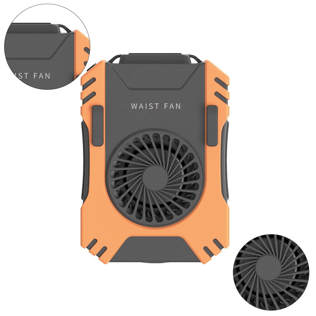 Newest USB Portable Personal Hanging waist Fan With Recharge Battery Ultra quiet Wearable Electric Fan handheld Air Conditioner
