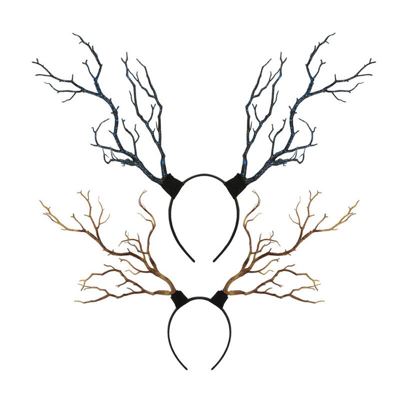 Serre-tête en corne de cerf pour femmes, coiffure fascinante, accessoires de Festival, Branches de bois longues, accessoires pour cheveux