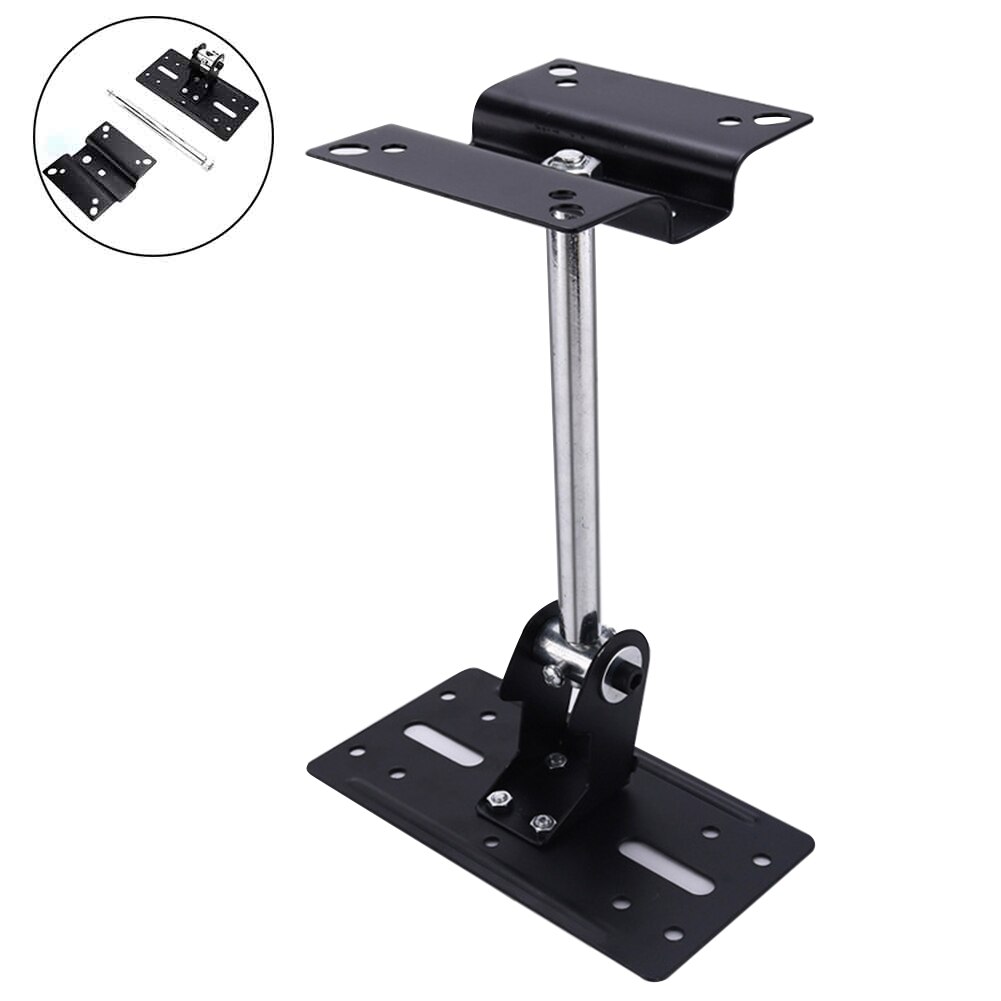 Modern Hanging Steel Universal Speaker Bracket Black Ceiling 180 Degree Adjustable KTV Holder Durable Easy Install Wall Mount