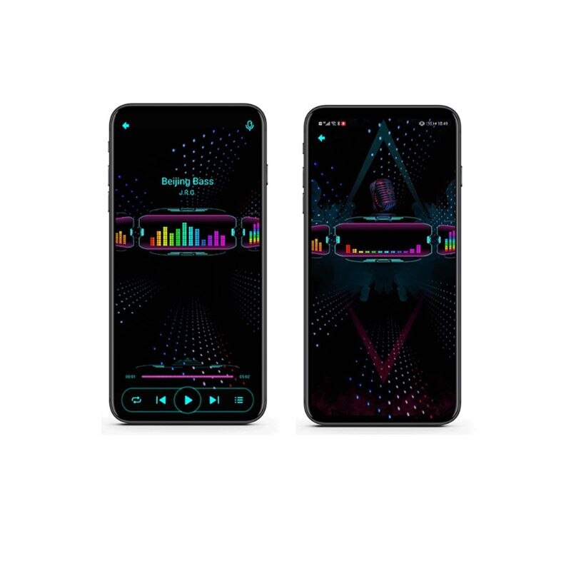 Bluetooth APP Control recargable por USB programable luz LED para fiestas B2QE