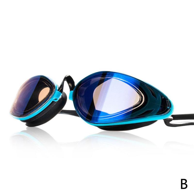 Zwembril Siliconen Waterdicht Galvaniseren Zwemmen Volwassen Anti-Fog Zwembril Bril Professionele V3G2: B