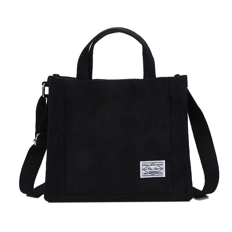 Sacos crossbody para as mulheres 2020 nova moda veludo bolsas e bolsas cor sólida casual sacos de ombro mensageiro: Black