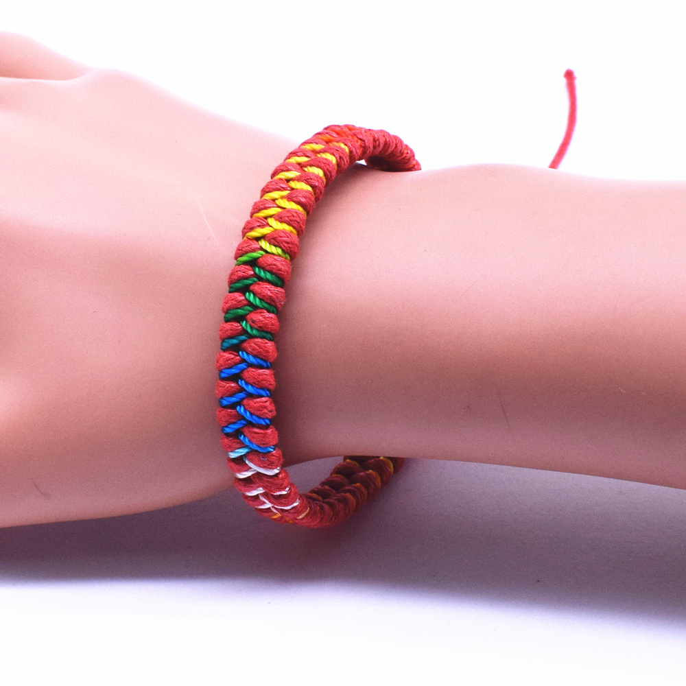 Hand geweven Kant Up Vlag Kleur Armband voor Mannen en Vrouwen Koppels Armband Sport Fans Rol- spelen Sieraden