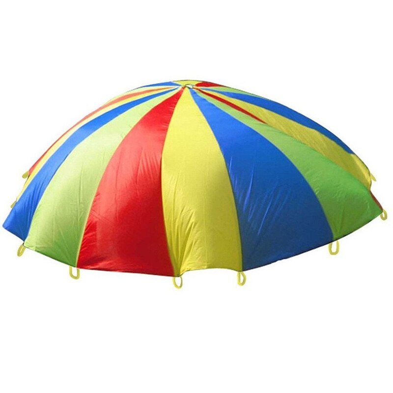 2 M/3 M/3.6 M/4 M/5 M/6 M Diameter Outdoor Regenboog paraplu Parachute Speelgoed Jump-Sack Ballute Spelen Voor Kinderen: 360cm