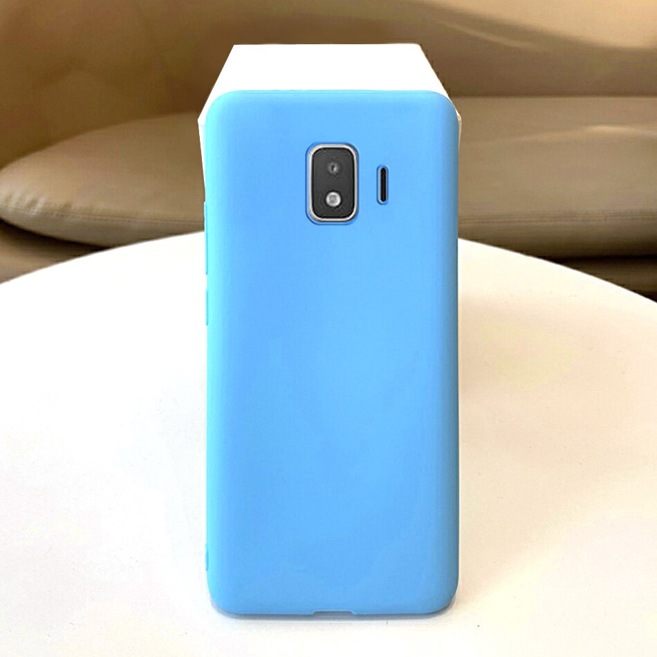Voor samsung galaxy  j2 core telefoonhoesje siliconen snoep zachte hoes voor coque fundas samsung  j2 core  j260 sm-j260f hoesje: Hemelsblauw