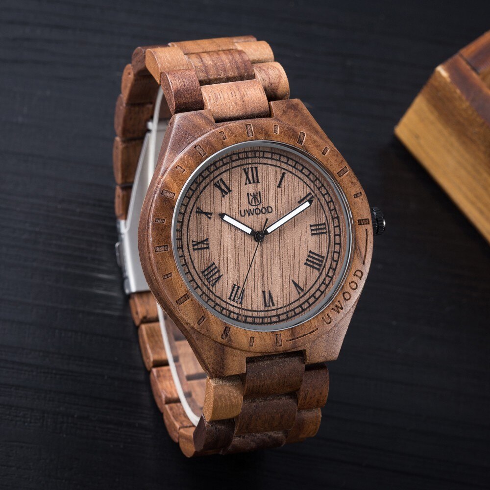 Uwood Houten Horloges Heren Horloges Hout Bamboe – LovingPrices