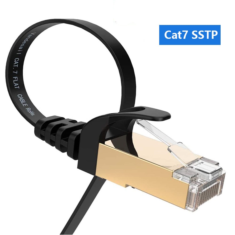 Katze 7 Flache Internet Netzwerk LAN Patch Kabel SSTP Geschirmt Gold Überzogene Ethernet Netzwerk Patchkabel Kabel für Modem, router, 1m,2m,3m,20m