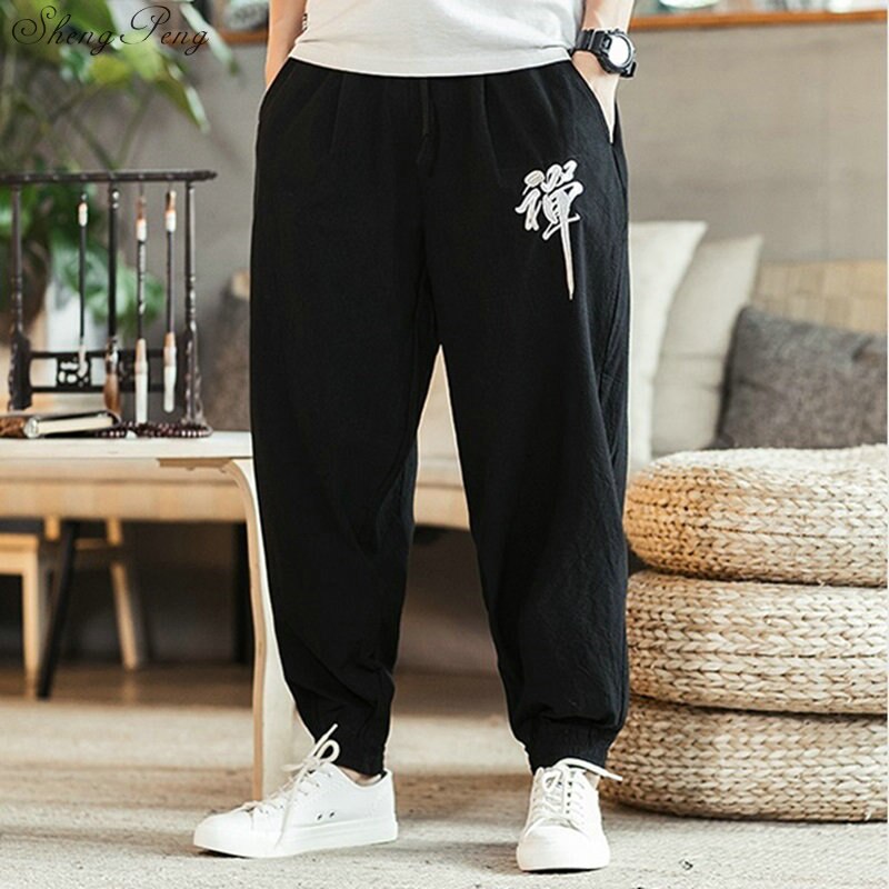 traditionelle chinesische kleidung für männer hosen chinesische traditionelle männer kleidung bruce kleidung herren hosen V1528