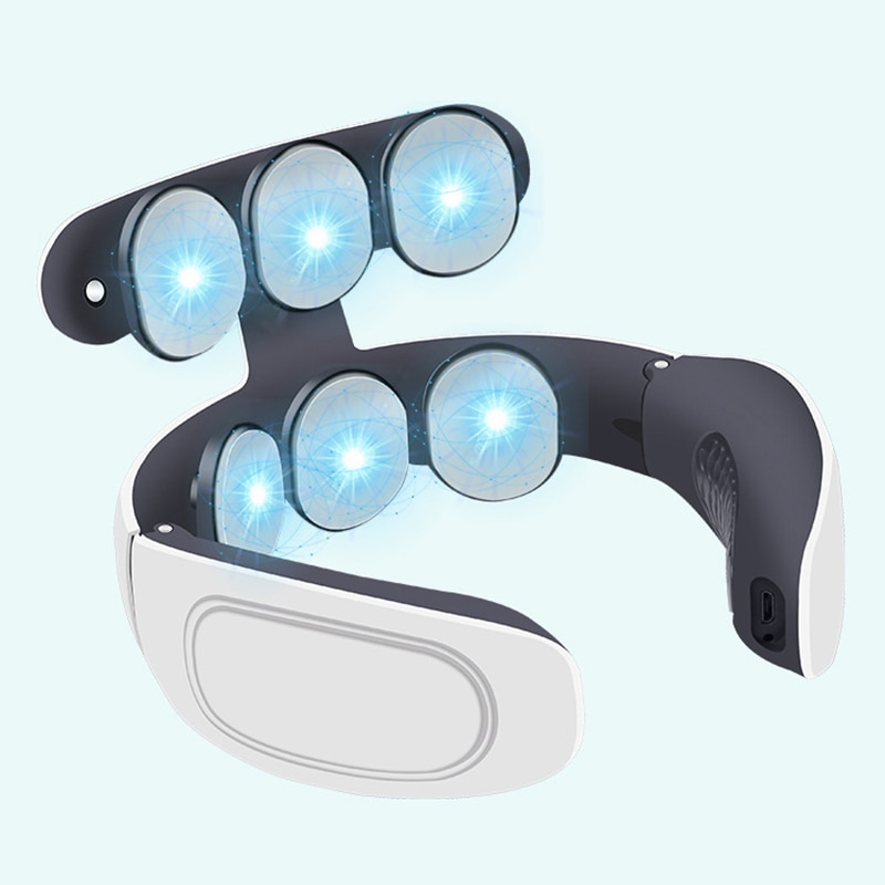 6 Head Neck Massager Smart Massager With Heating Electric Cervical Vertebra Pain Relief Tool Neck Back Relaxtion Health Care