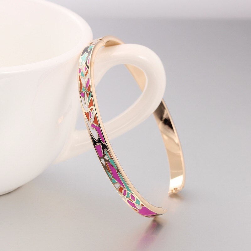 R & X Bijoux Femme Fijne Regalos Detalles Boda Vrouwen Sieraden Rvs Bangle Armband Enamel Bangles Esmaltes