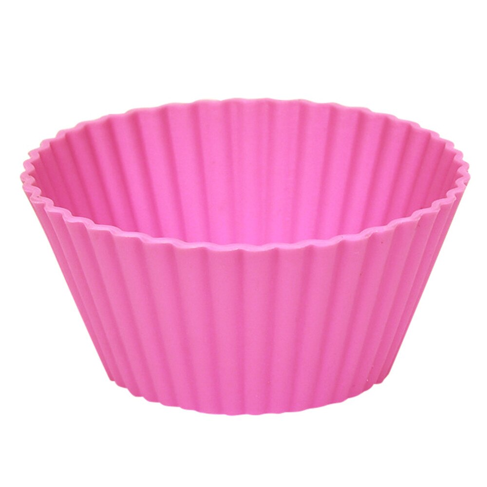 Siliconen Ronde Cup Cake Muffin Cupcake Gevallen non-stick Bakken Cup Cake Versieren Gereedschappen Reposteria Bakken Mallen: Watermelon Red