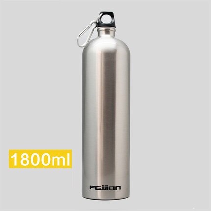 304 sport vandflasker i rustfrit stål 1800ml lækagesikker hætte kan holde isterninger gym kantine tumbler vandflaske med låg