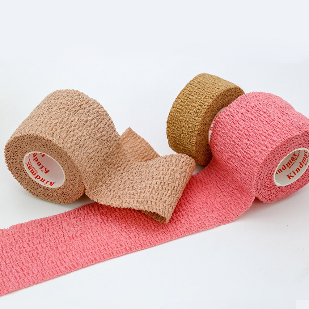 Kindmax Healthcare All Cotton Self Adherent Elastic Cohesive Bandages Wrap Rainbow Colors for Sports Injury for Pets 1 Roll