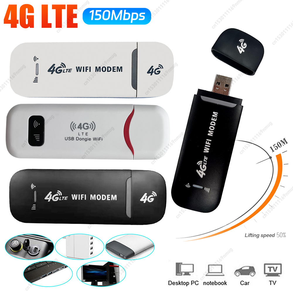 4G Mobile WIFI Router 150Mbps 4G LTE Wireless USB Dongle Modem Stick Sim Card Pocket Hotspot WiFi Broadband for Home Office