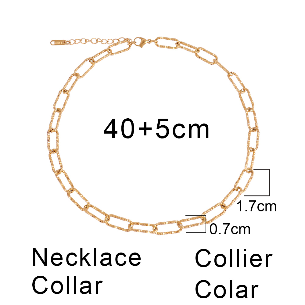 Goudkleurige Dikke Ketting Choker Ketting 316L Roestvrijstalen Halsketting Voor Dames Kettingen Mode Sieraden Feest: Blauw Zink