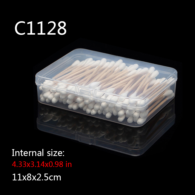 Mini Boxes Rectangle Clear Plastic Jewelry Storage Case Container Packaging Box for Earrings Rings Beads Collecting Small Items: c1128