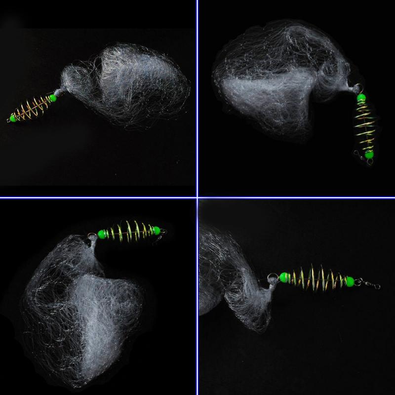 1pc Sticky Fishing Net Wire Method Carp Fishing Feeder Spring Lead Sinker Throwing Net Fishhooks Fish Net Fishing Accessories