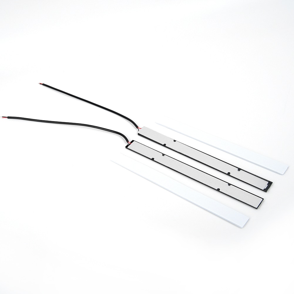 2x 12v röda drl cob led strip light bar för camping husvagn båt bil vattentät.