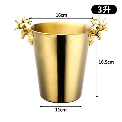 DEOUNY Eiswürfel Eimer Champagner Bahre Eis Eimer Für Dekor Kühlung Wein Trinken Kühler Für EINE Mini Bar Barmann Werkzeuge Spielereien: 3L D
