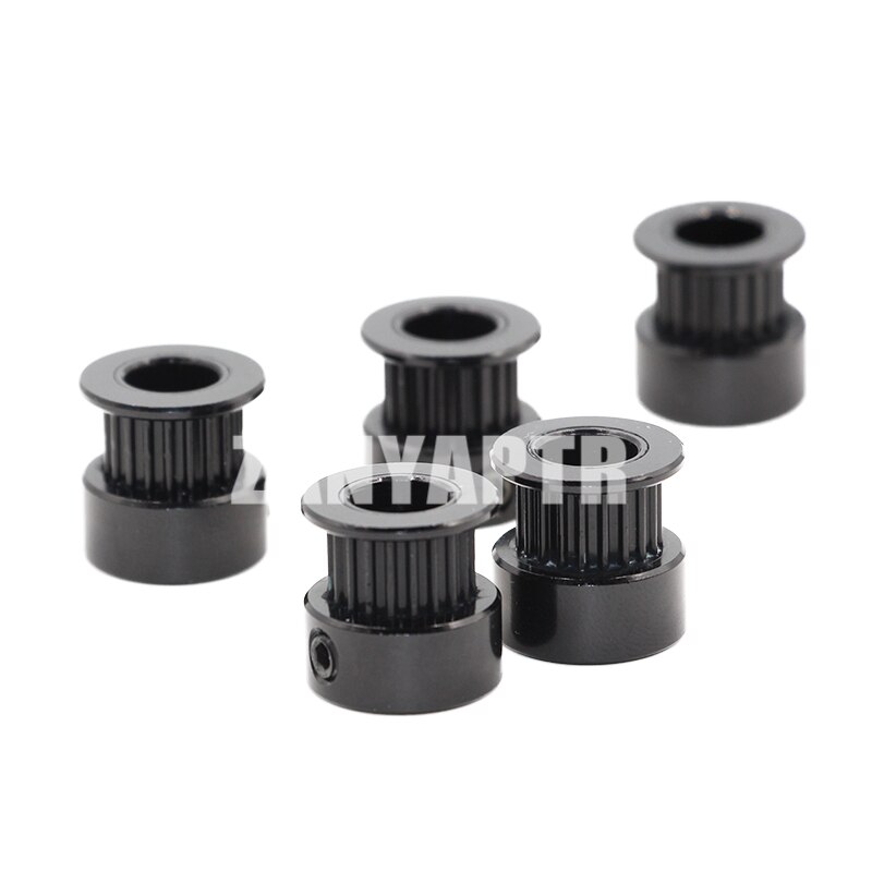 3D Printer Onderdelen GT2 Katrol Aluminium 20 Tand Boring 5Mm 8Mm Tanden Timing Gear Voor 2GT Riem Breedte 6Mm Zwart