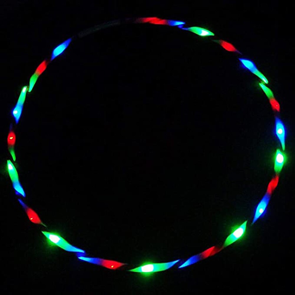 Nyligt 24 lysdioder lys fitness cirkel farverig led fitness vægttab cirkel til dans show ydeevne  bn99